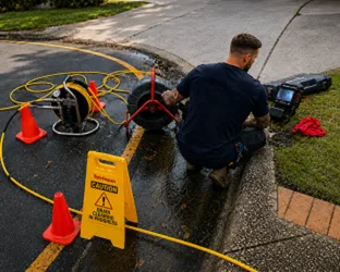 On-site drain inspection at a Petersham property